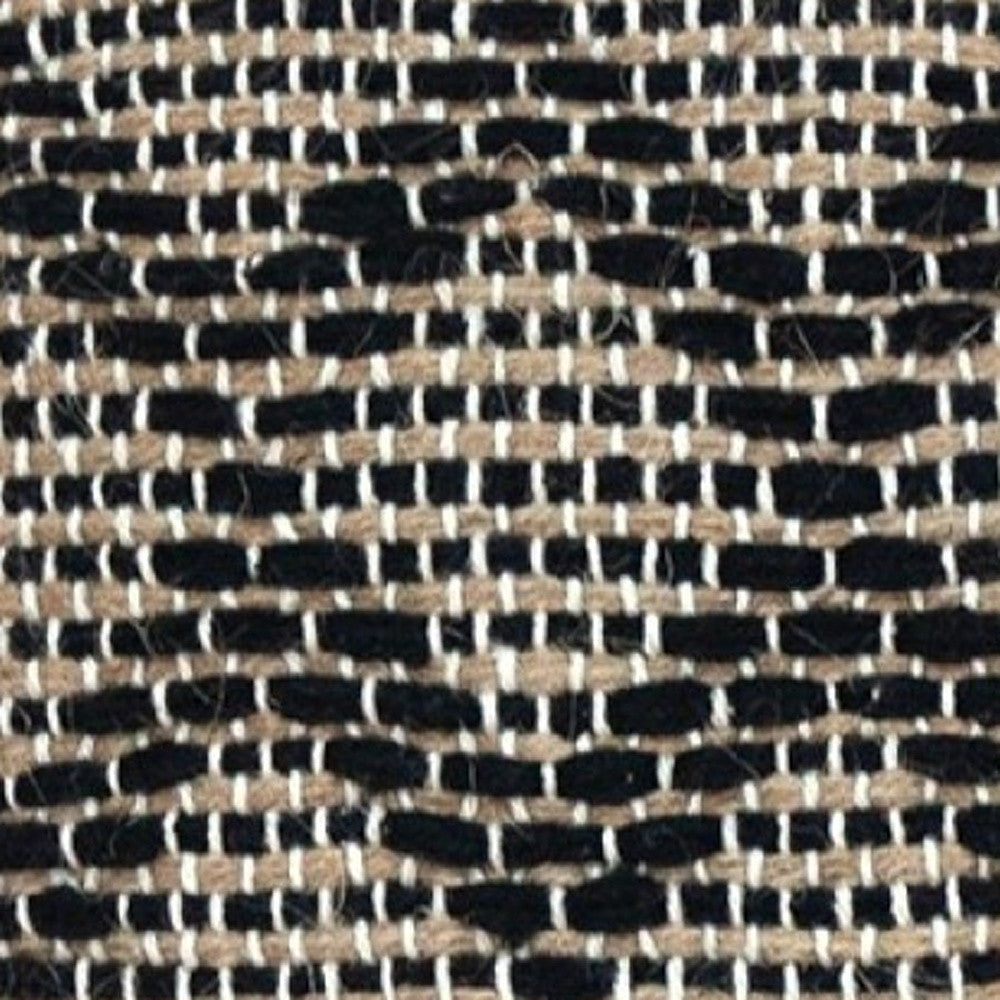 Black And Sand Woven Decorative Pillow-6