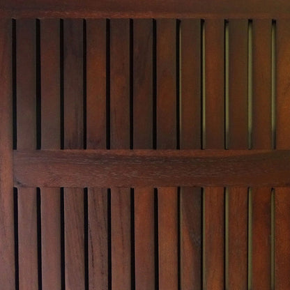 23" Dark Brown Teak Slat Bath Mat-4