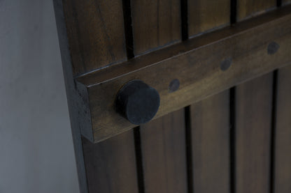 23" Dark Brown Teak Slat Non Slip Bath Mat-6