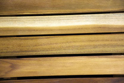 40" Brown Teak Slat Non Slip Bath Mat-5