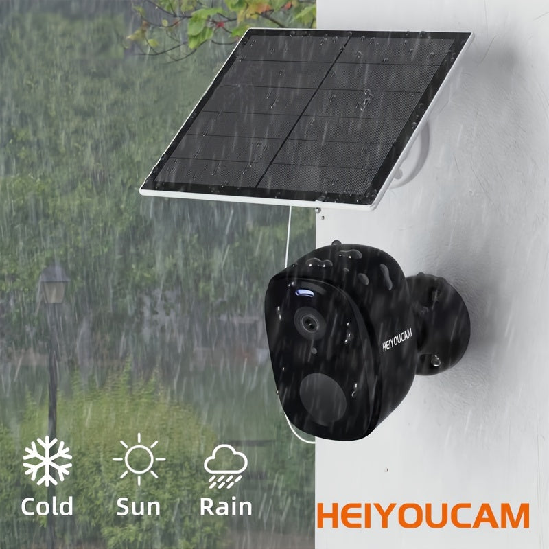 NNETM 2 Set Wireless Solar Security Camera 3MP Outdoor-3
