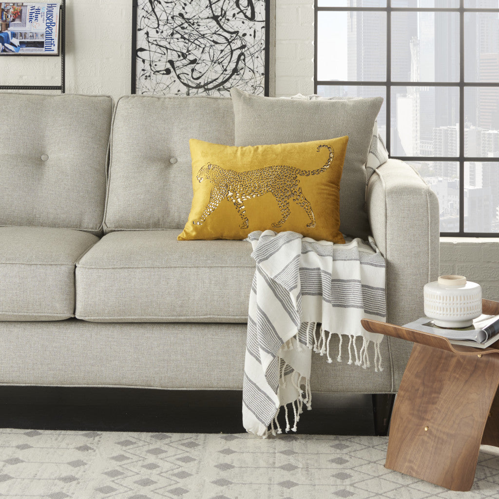 Bold Golden Leopard Lumbar Pillow-7