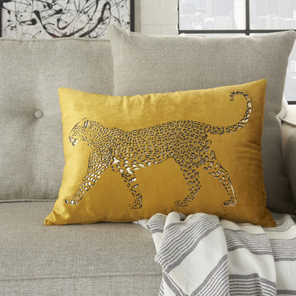 Bold Golden Leopard Lumbar Pillow-5
