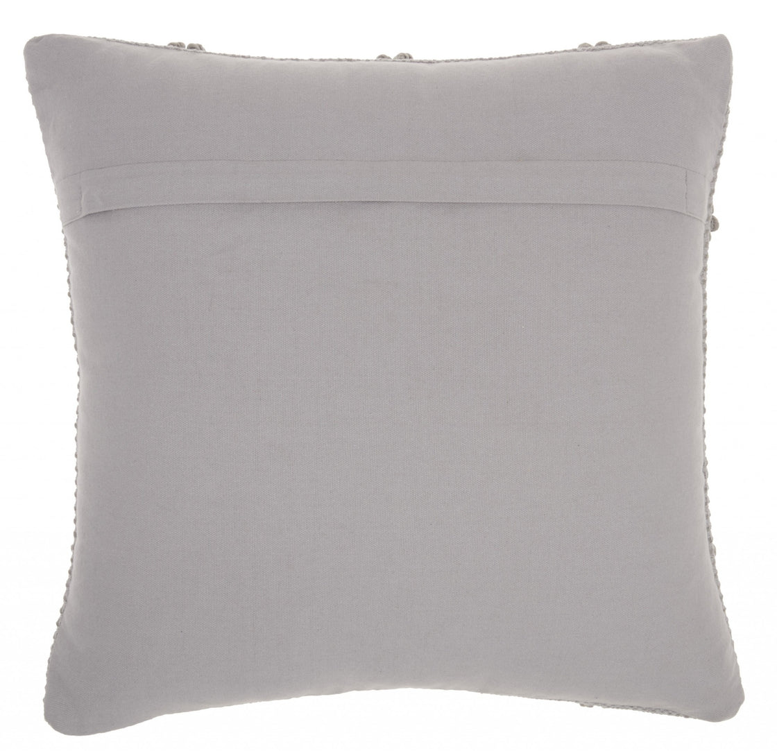Light Gray Textured Lattice Throw Pillow-2