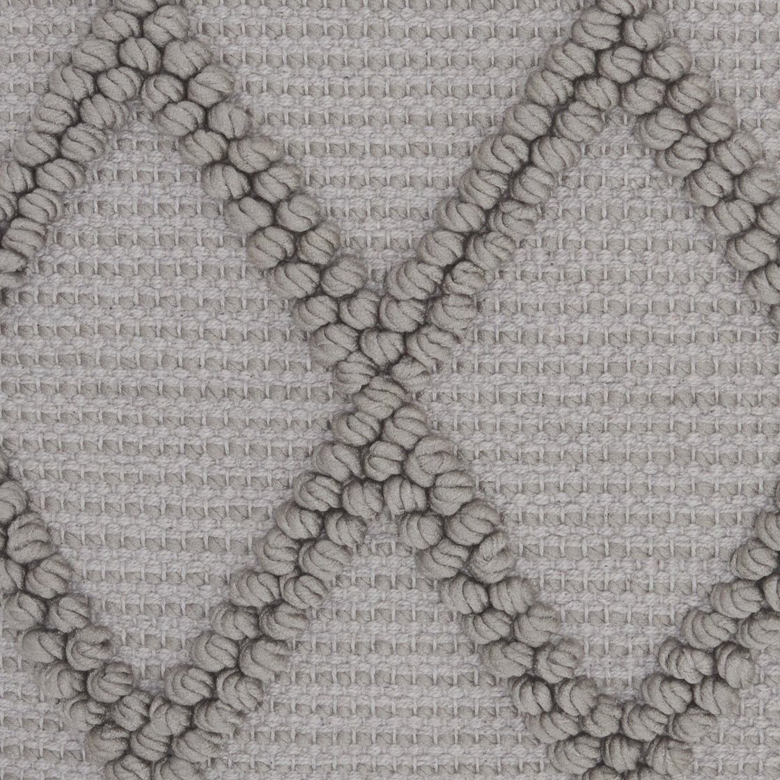Light Gray Textured Lattice Throw Pillow-7