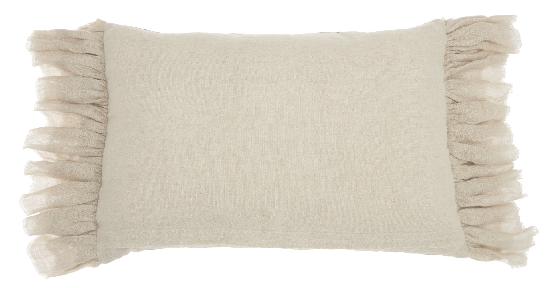 14" X 22" Steel Blue Pillow With Tassels Edges-2