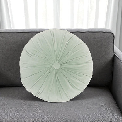 16" X 16" Mint Green Round Velvet-0