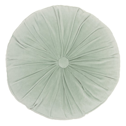 16" X 16" Mint Green Round Velvet-1