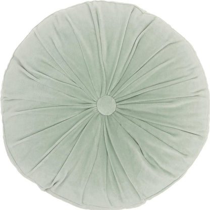 16" X 16" Mint Green Round Velvet-2