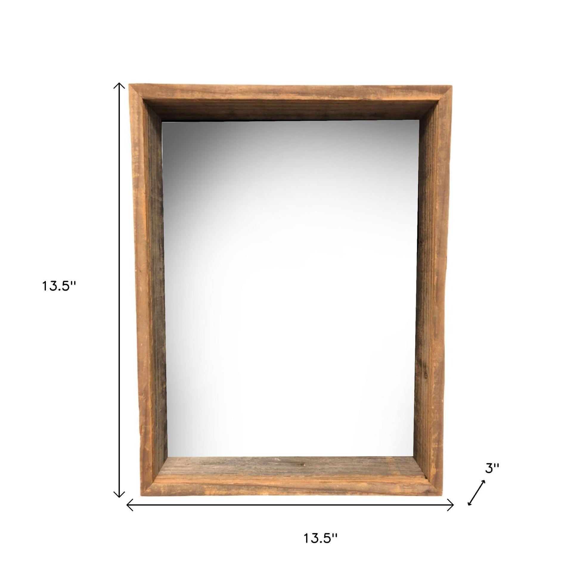 12" x 12" Gray Solid Wood Hanging Picture Frame-5