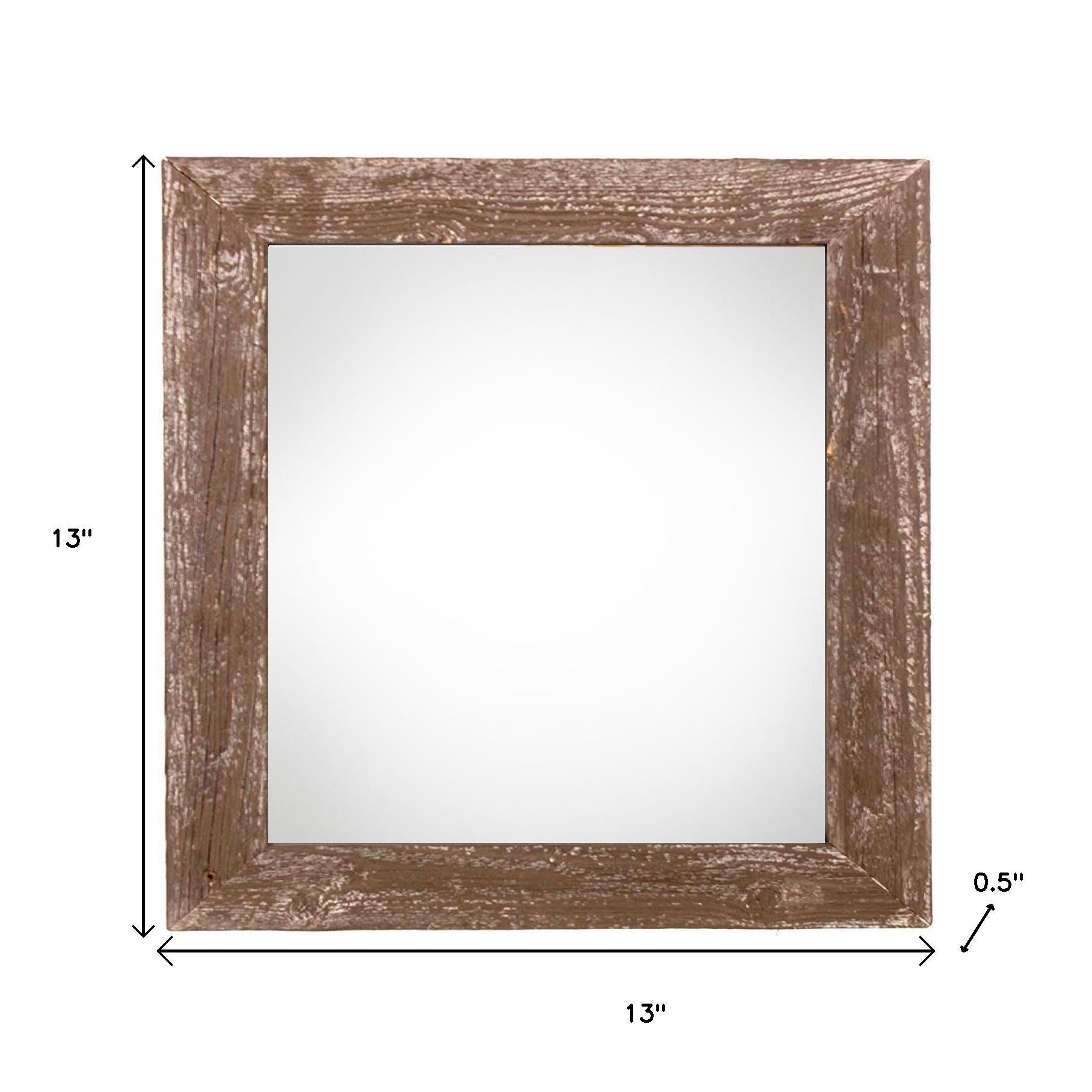 10" x 10" Brown Solid Wood Hanging Picture Frame-6