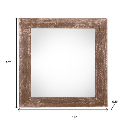 10" x 10" Brown Solid Wood Hanging Picture Frame-6