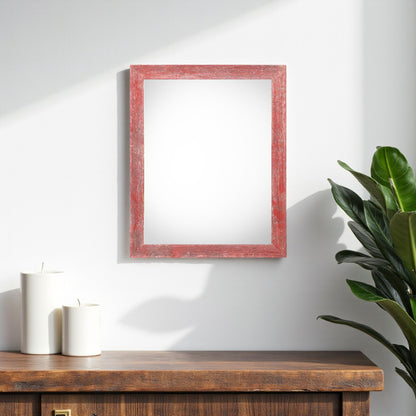 11" x 14" Red Solid Wood Hanging Picture Frame-1