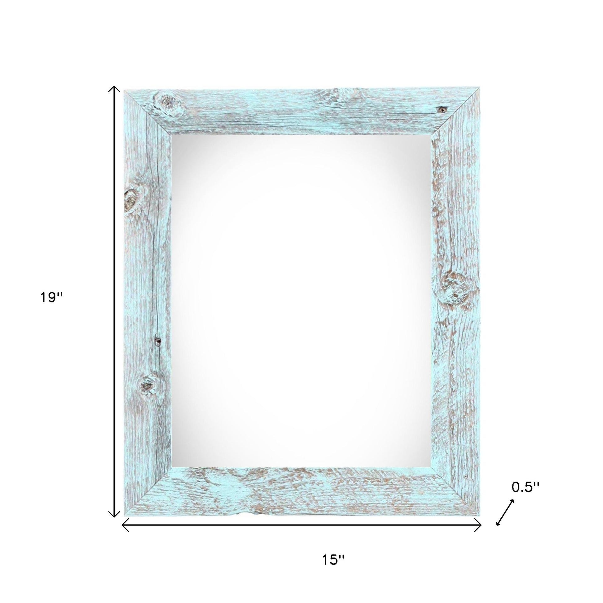 12" x 16" Blue Solid Wood Hanging Picture Frame-5