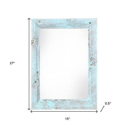 12" x 24" Blue Solid Wood Hanging Picture Frame-6