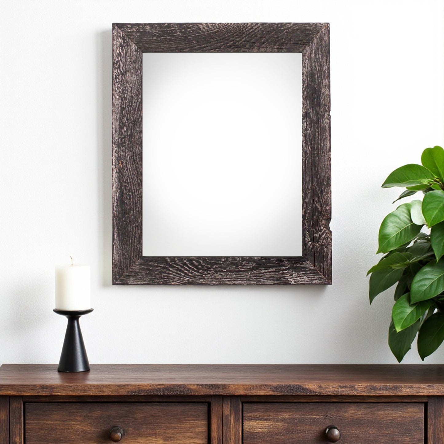 20" x 28" Black Solid Wood Hanging Picture Frame-1