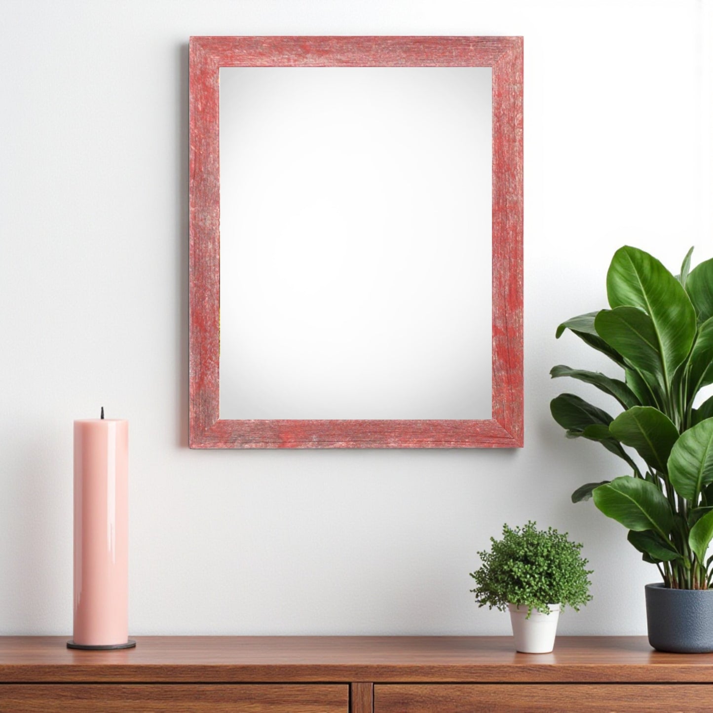 20" x 28" Red Solid Wood Hanging Picture Frame-1