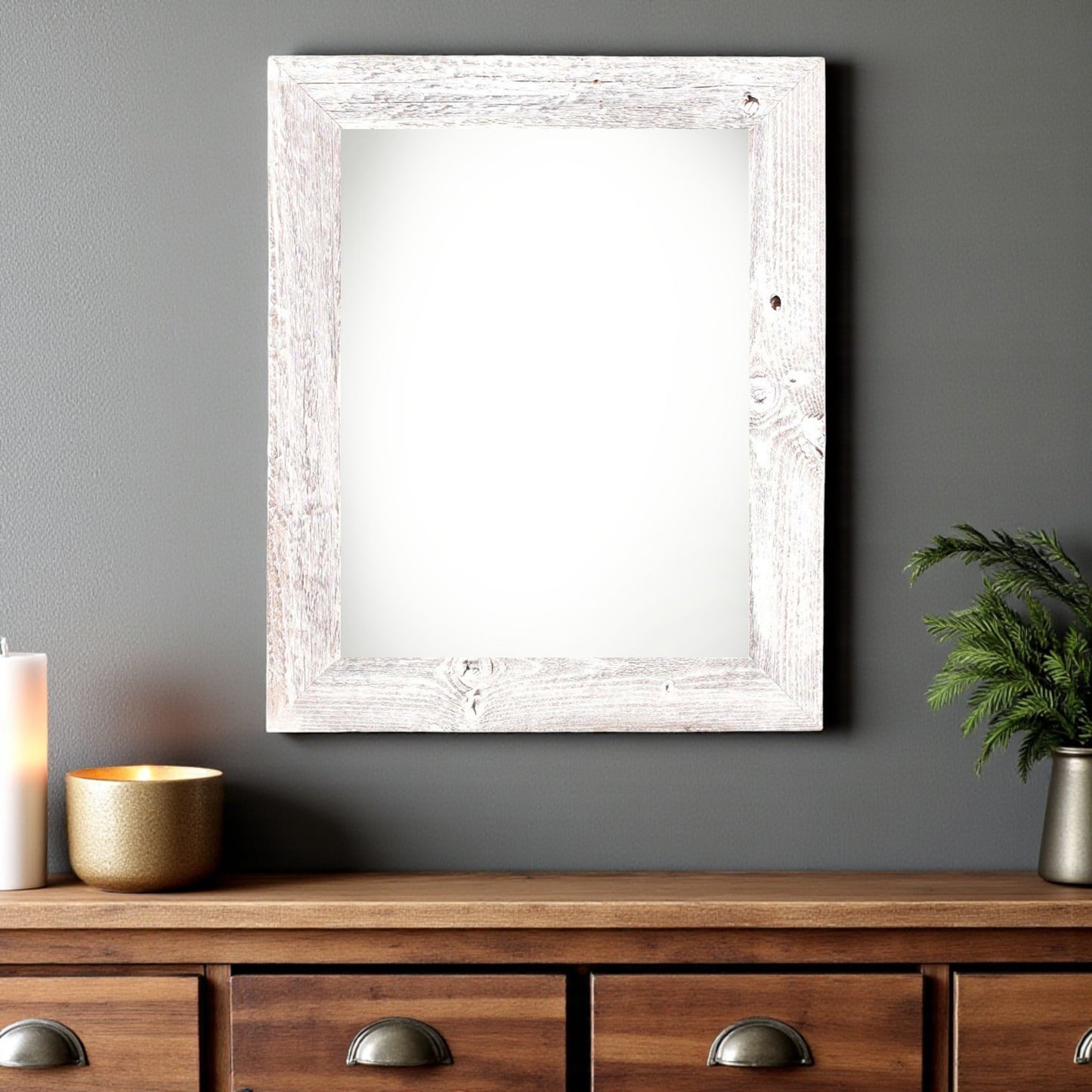 20" x 28" White Solid Wood Hanging Picture Frame-1