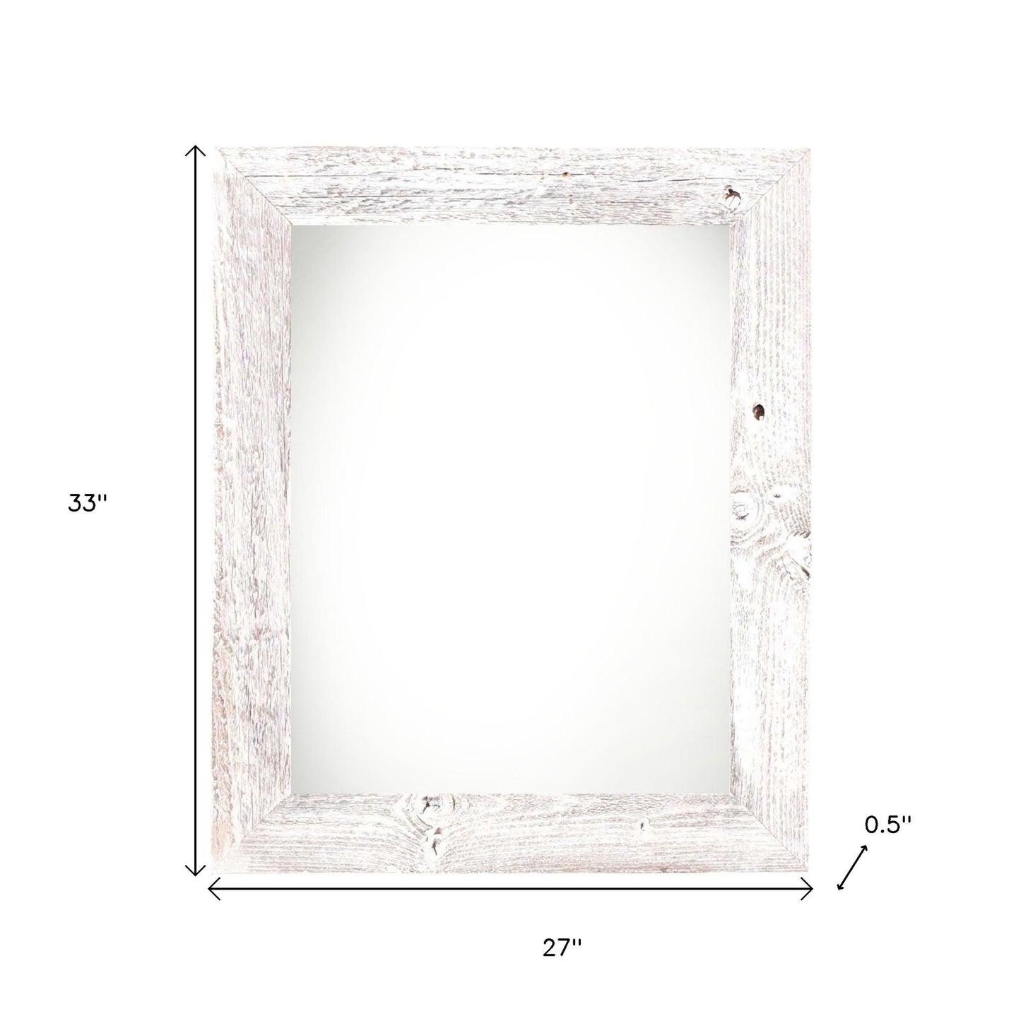 24" x 30" White Solid Wood Hanging Picture Frame-4