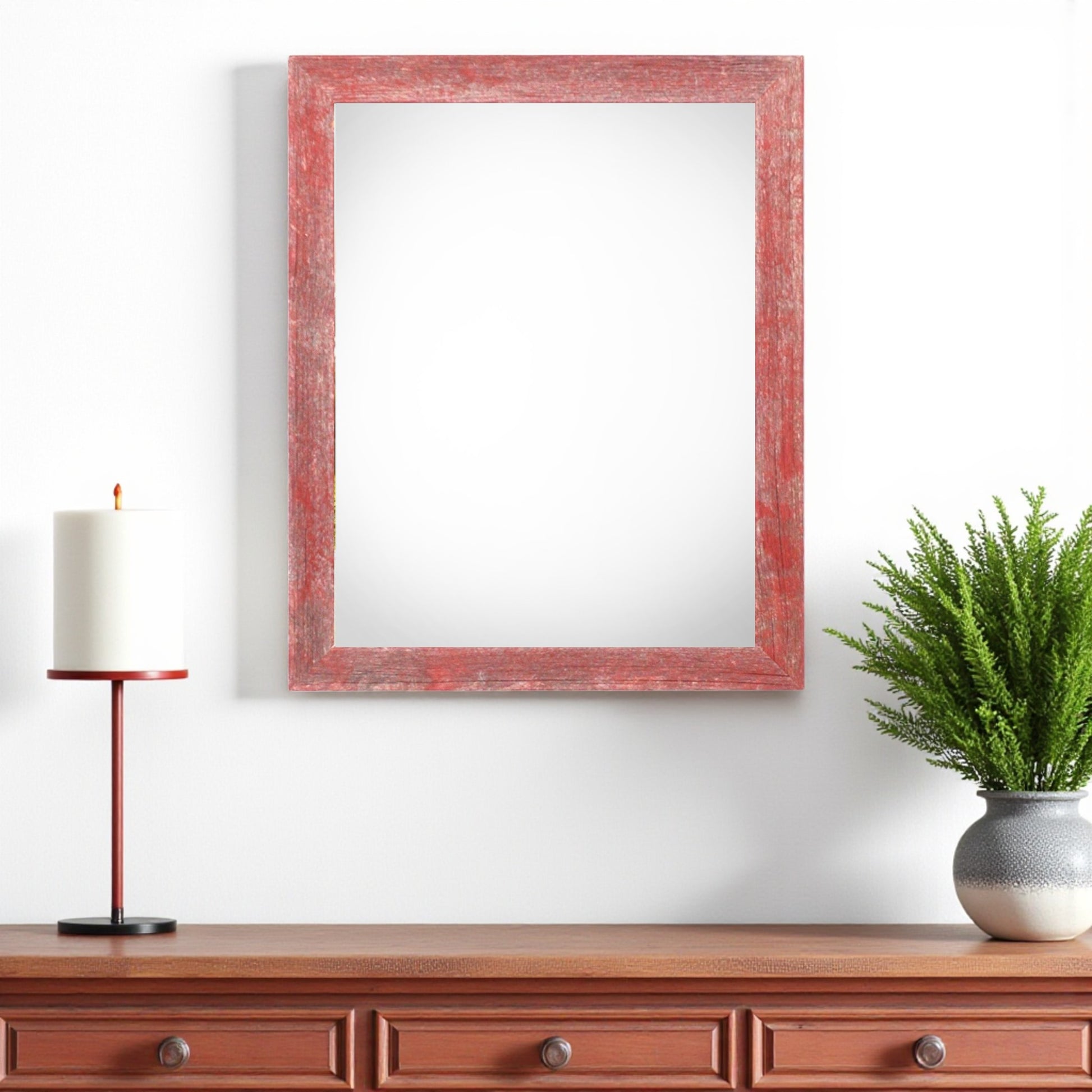 24" x 36" Red Solid Wood Hanging Picture Frame-1