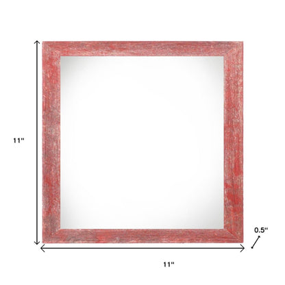 6" x 6" Red Solid Wood Tabletop Picture Frame-4