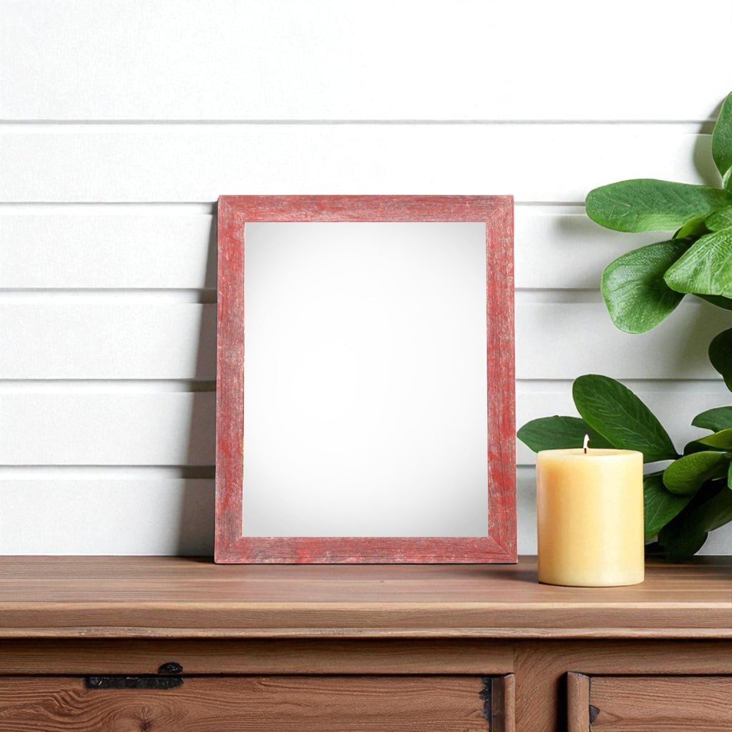 8" x 10" Red Solid Wood Tabletop Picture Frame-1