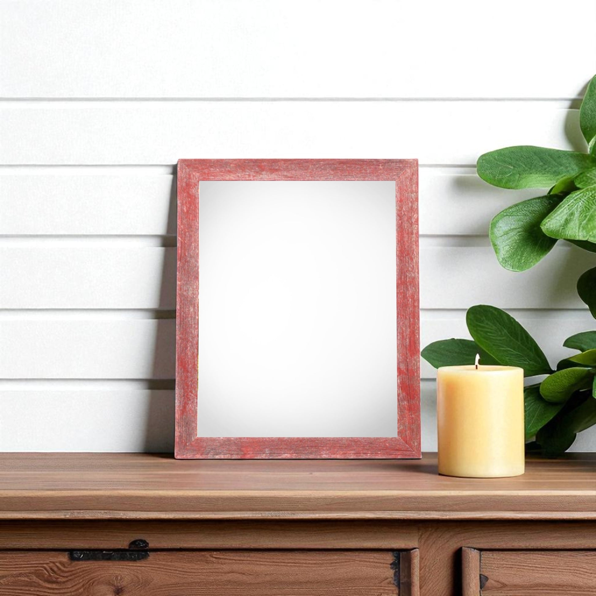 8" x 10" Red Solid Wood Tabletop Picture Frame-1