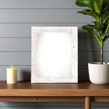 8" x 10" White Solid Wood Tabletop Picture Frame-1