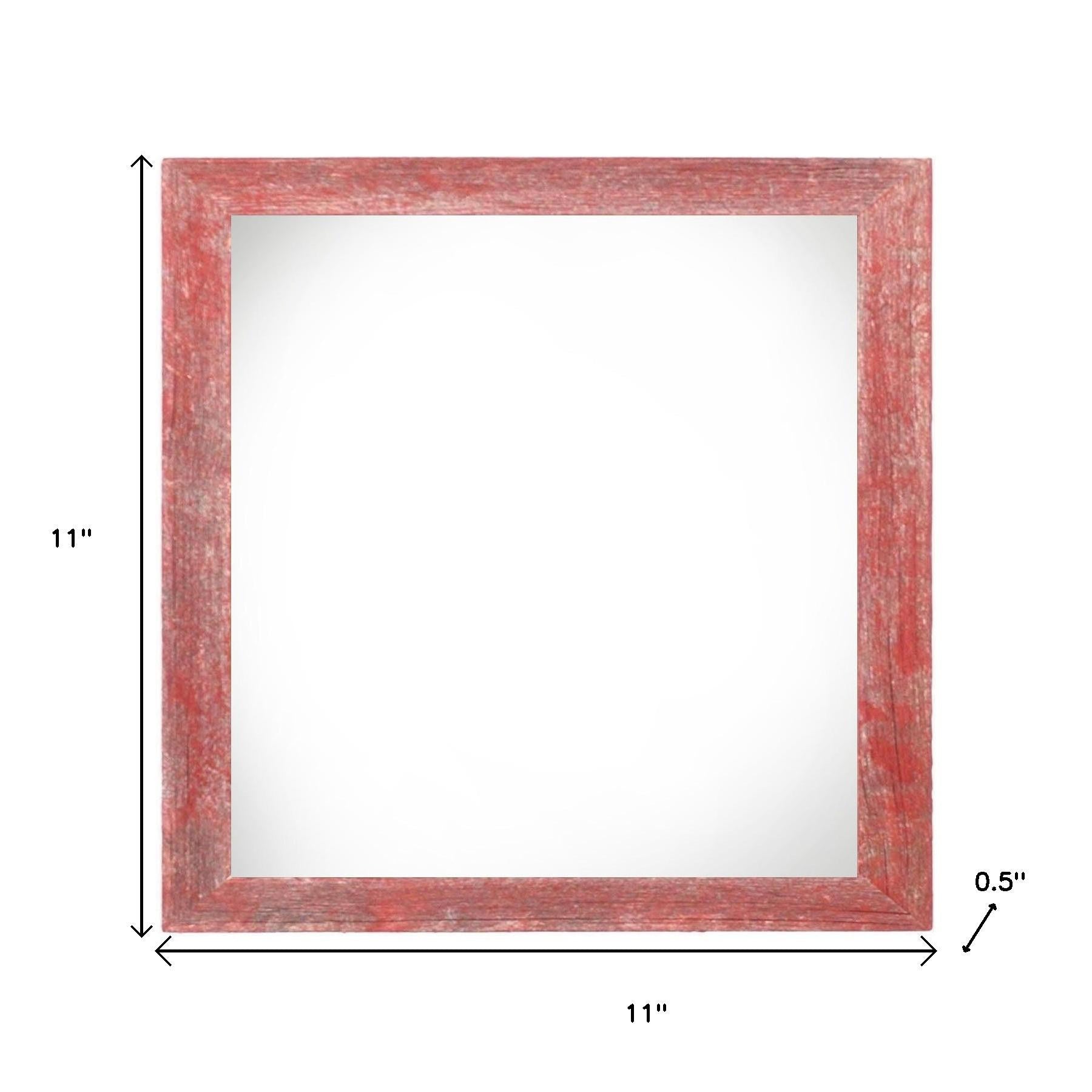 8" x 8" Red Solid Wood Tabletop Picture Frame-4