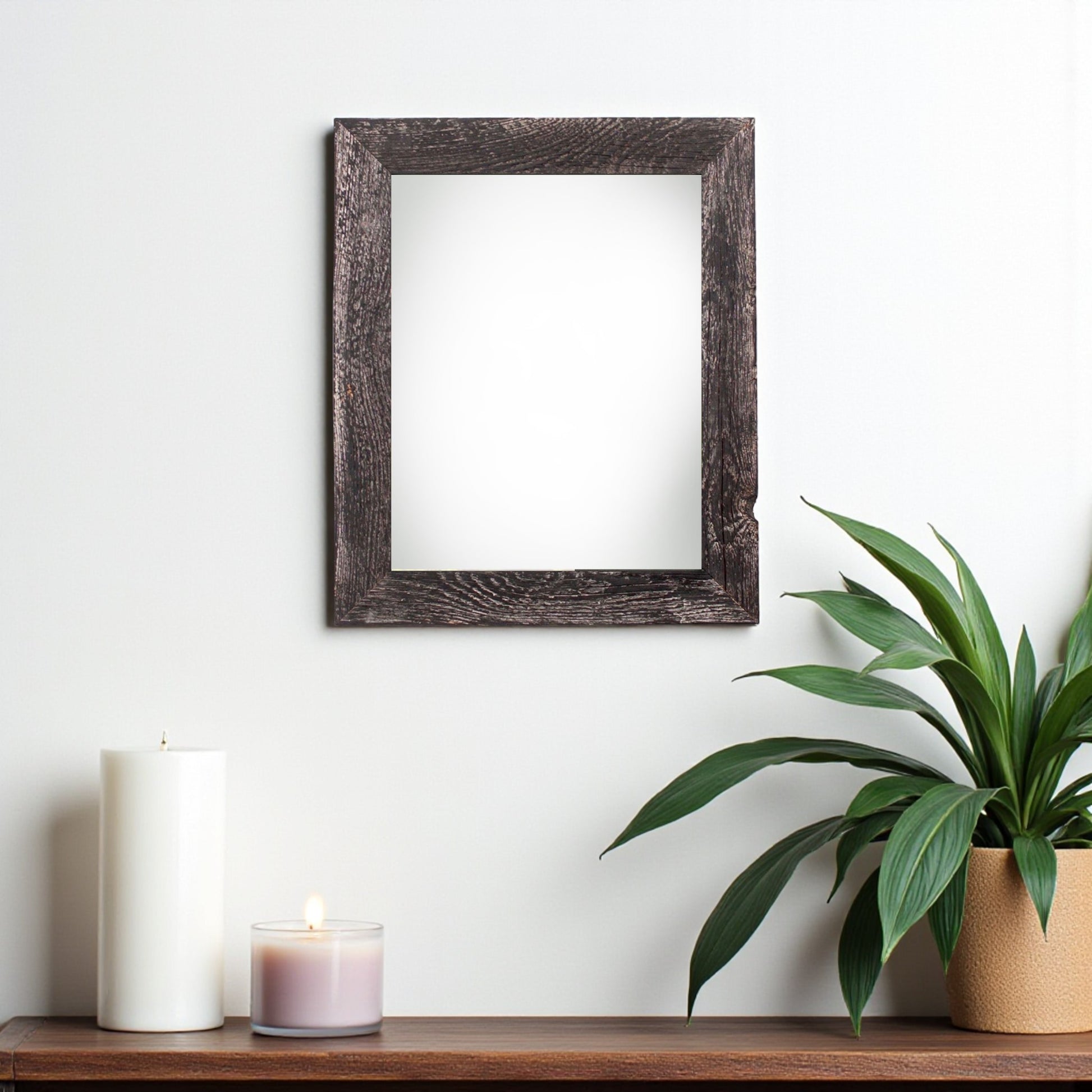 9" x 12" Black Solid Wood Hanging Picture Frame-1