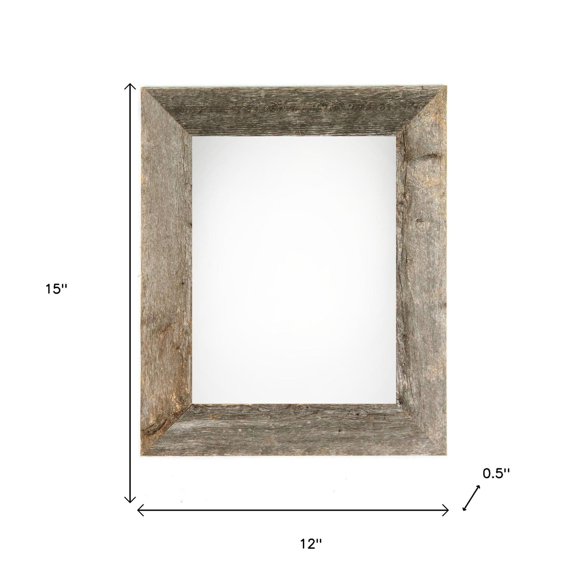 9" x 12" Gray Solid Wood Hanging Picture Frame-6