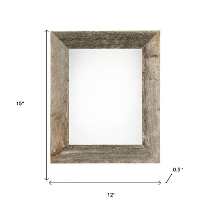 9" x 12" Gray Solid Wood Hanging Picture Frame-6