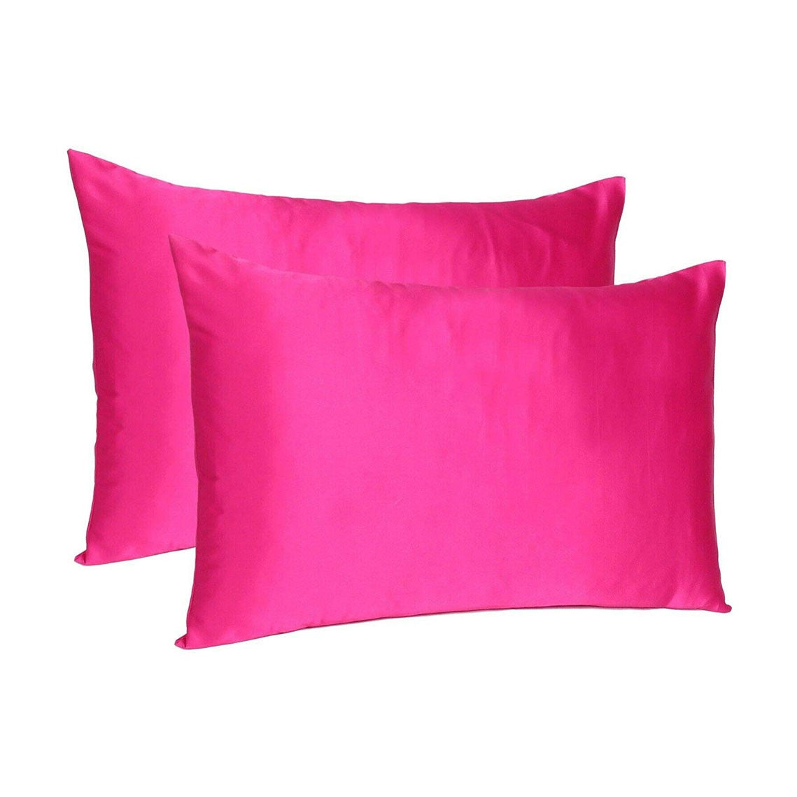 Fuchsia Dreamy Set Of 2 Silky Satin King Pillowcases-3