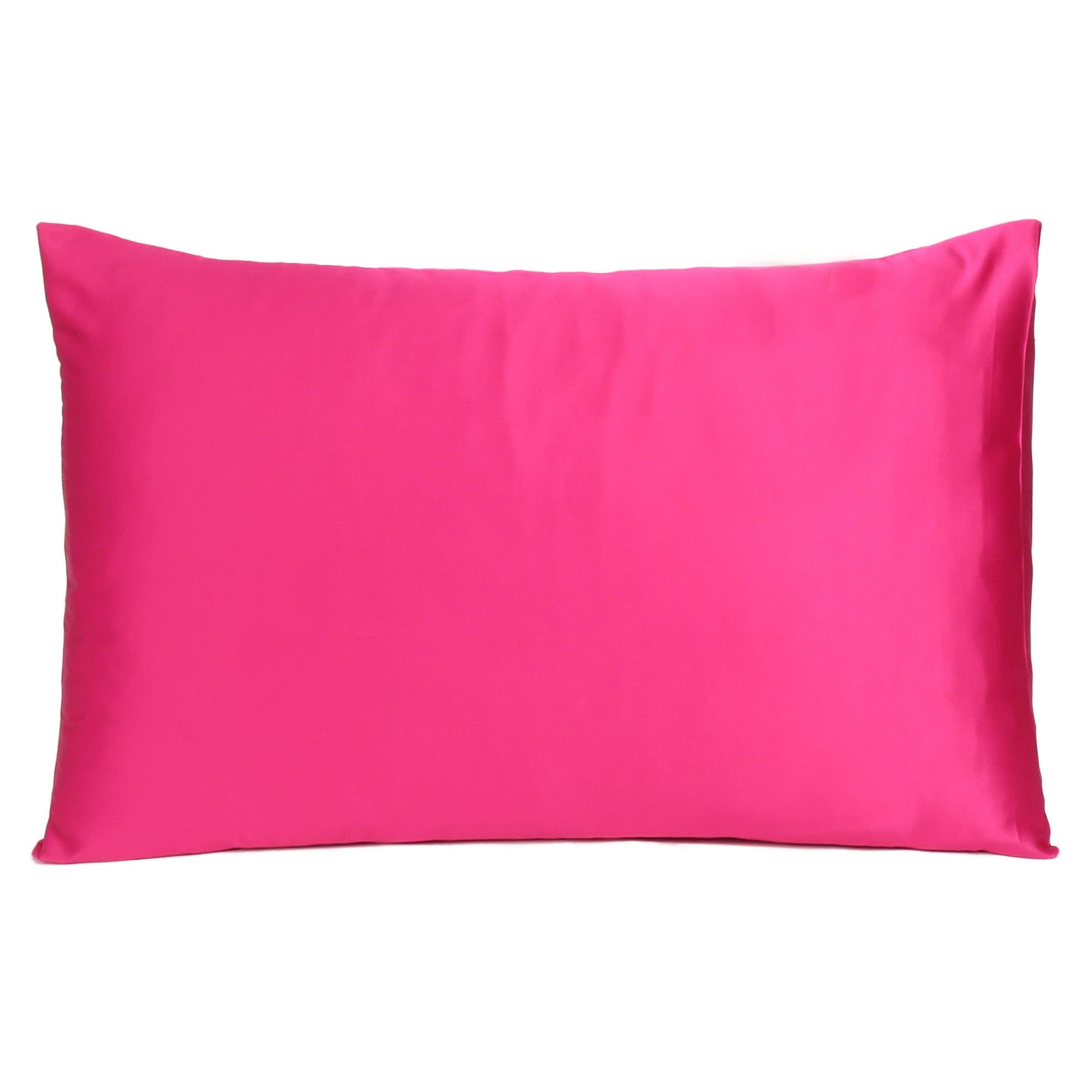 Fuchsia Dreamy Set Of 2 Silky Satin King Pillowcases-1