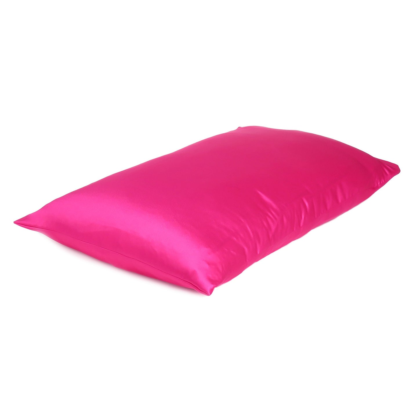 Fuchsia Dreamy Set Of 2 Silky Satin King Pillowcases-2