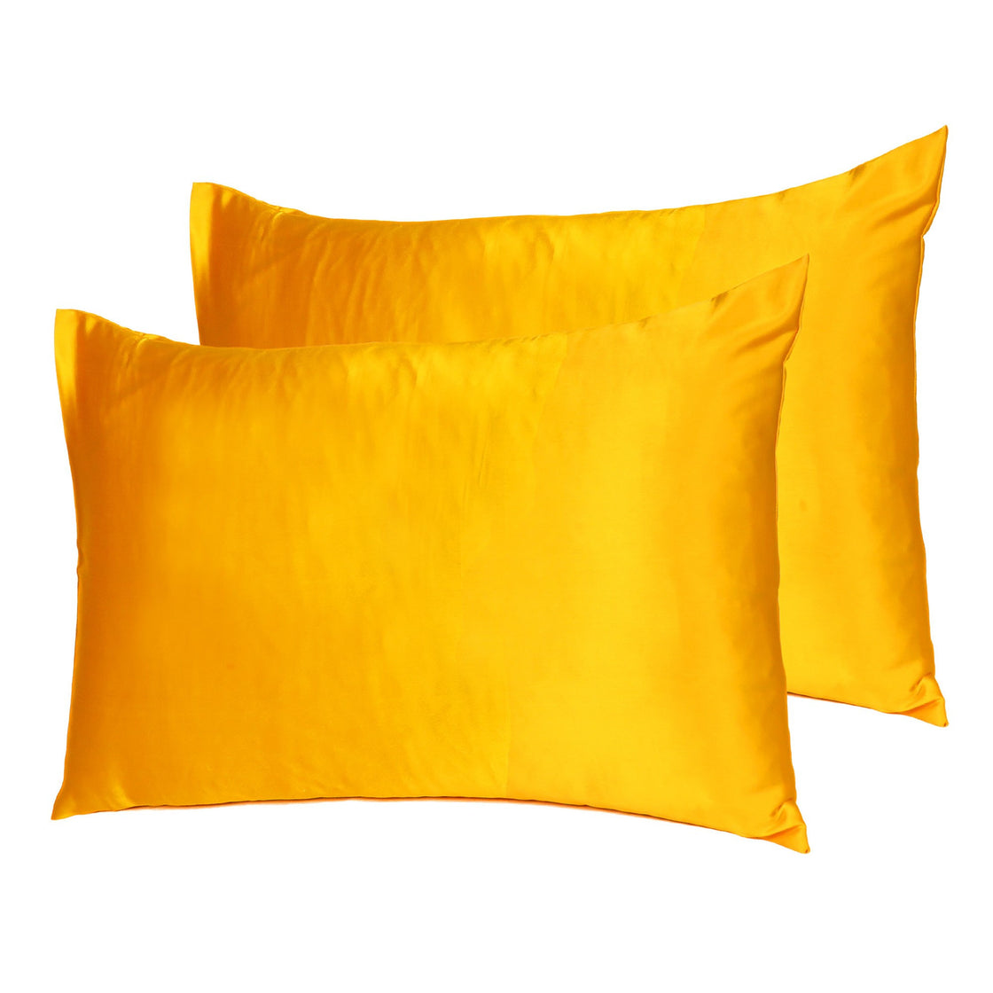 Goldenrod Dreamy Set Of 2 Silky Satin King Pillowcases-6