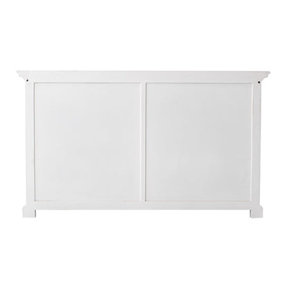 57" White Wood Two Drawer Buffet Table-5