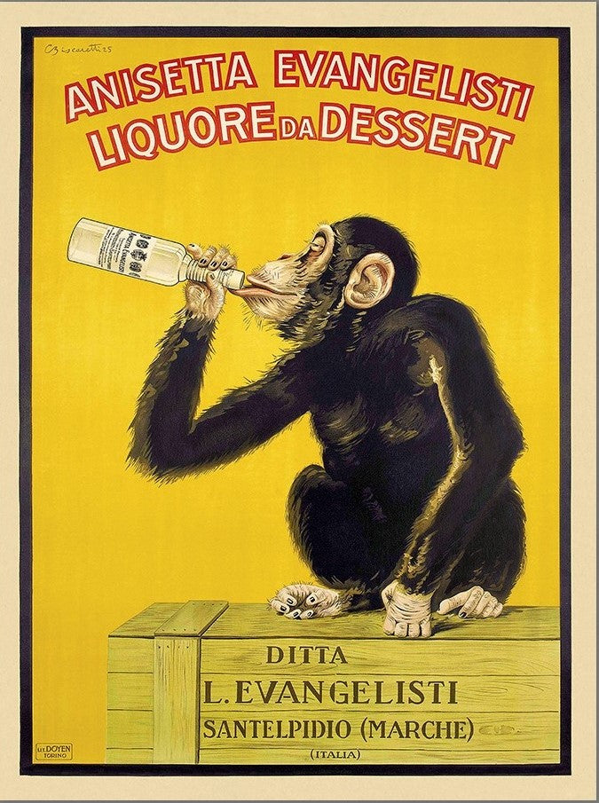 Anisetta Evangelisti Italian Liquor Unframed Print Wall Art-0