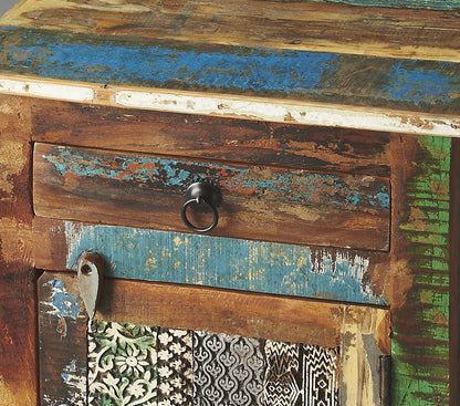 18" Brown Standard Accent Chest With One Drawer-2