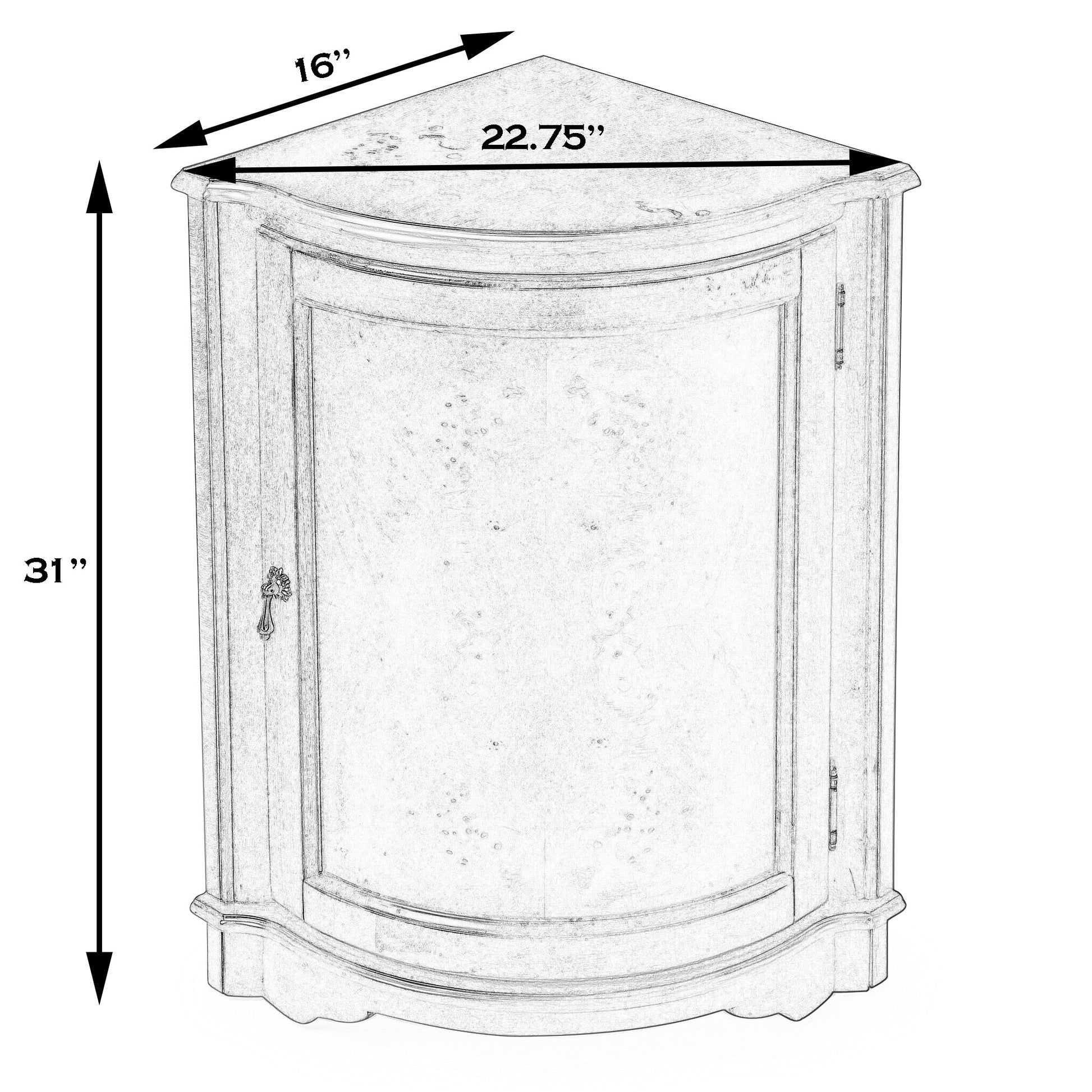 23" Dark Brown Standard Accent Cabinet-8