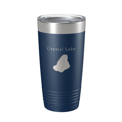 Crystal Lake Map Tumbler Travel Mug Insulated Laser Engraved Coffee Cup Massachusetts 20 oz-8