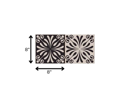 8" X 8" Cinnamon Swirl Peel And Stick Removable Tiles-8