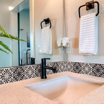 8" X 8" Cinnamon Swirl Peel And Stick Removable Tiles-4