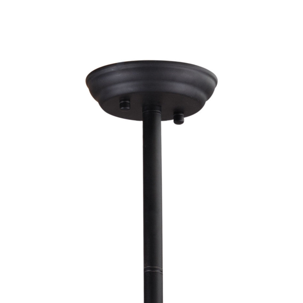 Black Kitchen Island Six Light Metal Ceiling Light-8