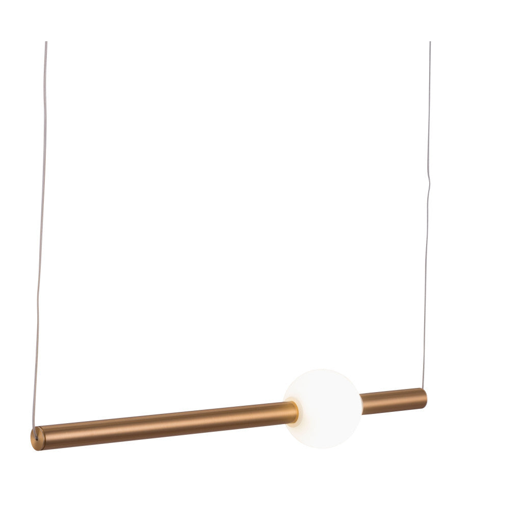 Gold And White Kitchen Island Metal LED Chandelier-6