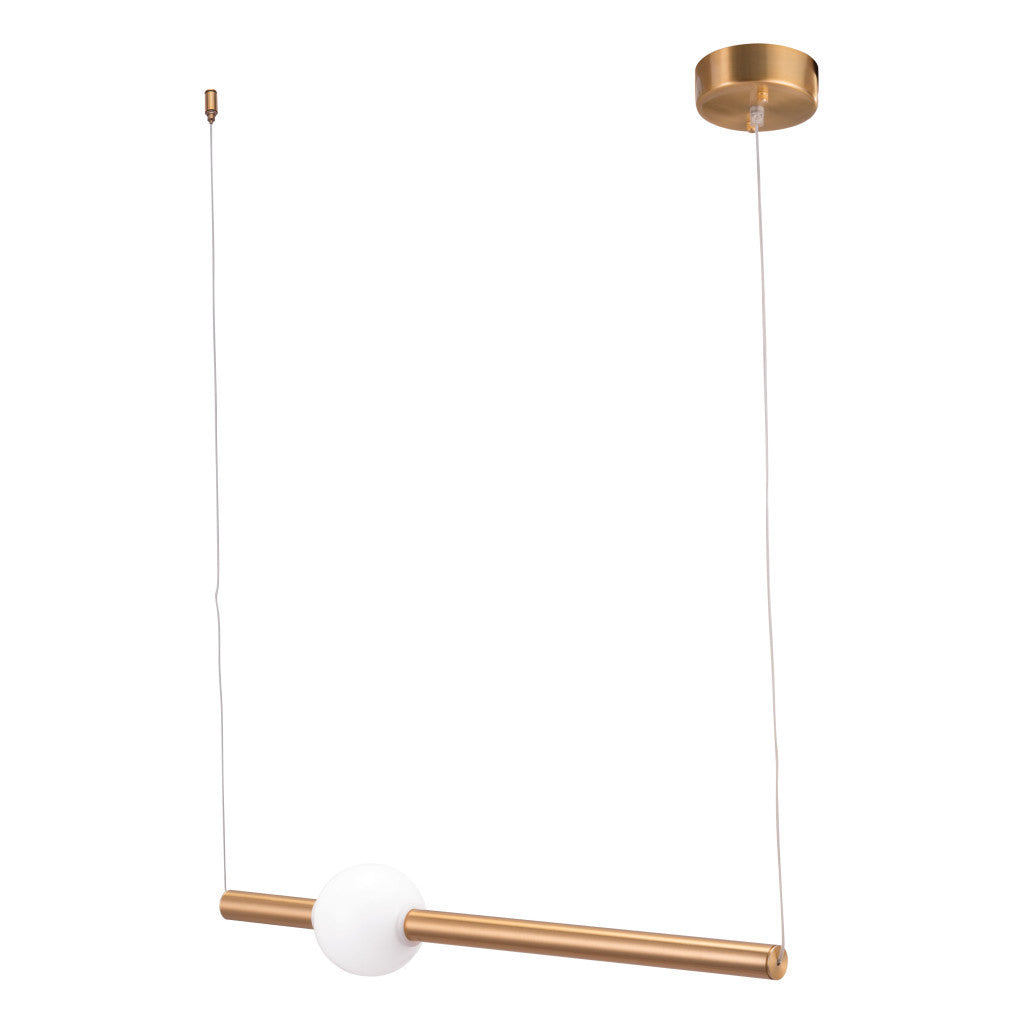 Gold And White Kitchen Island Metal LED Chandelier-3