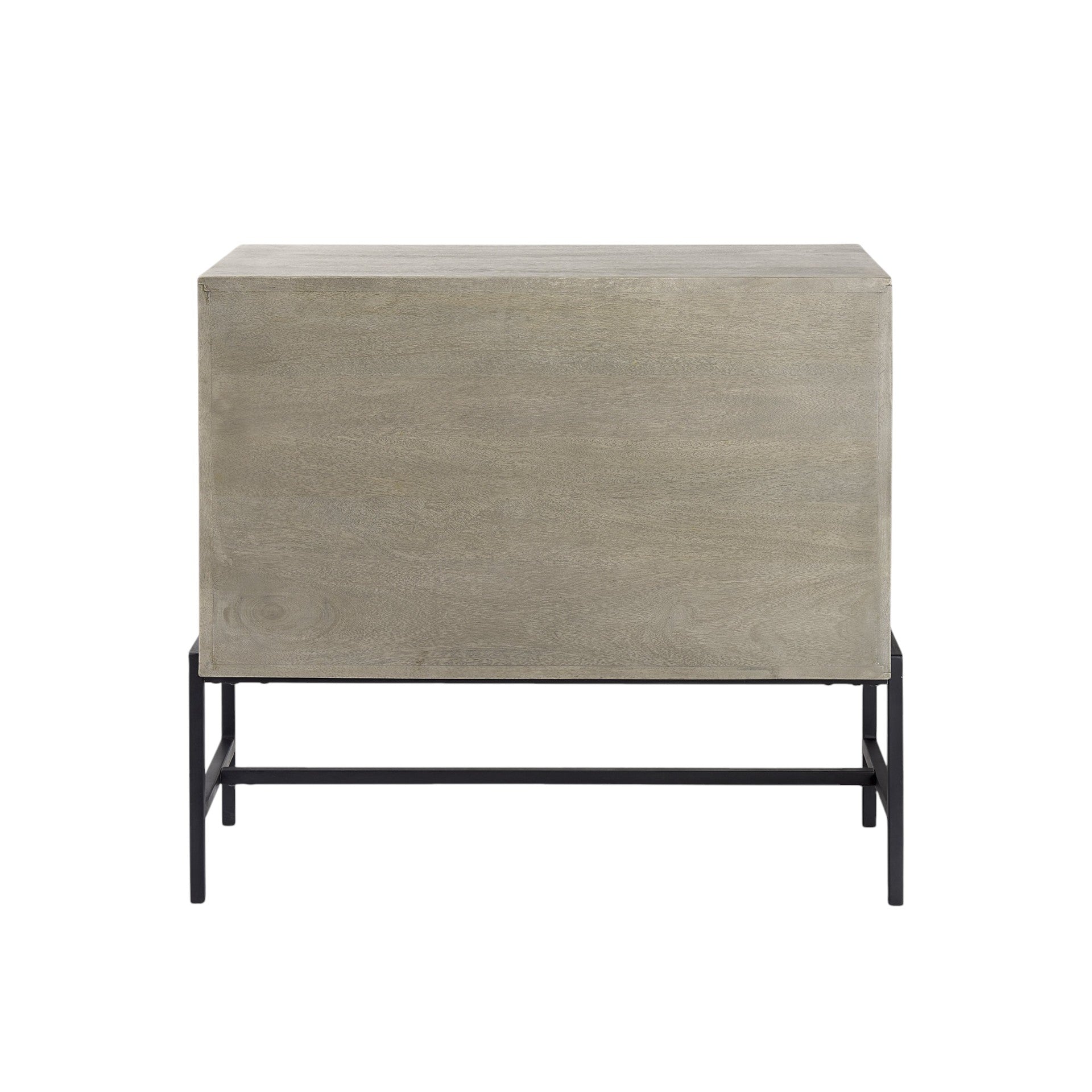 38" Gray Solid Wood Sideboard with Two Glass Doors-5