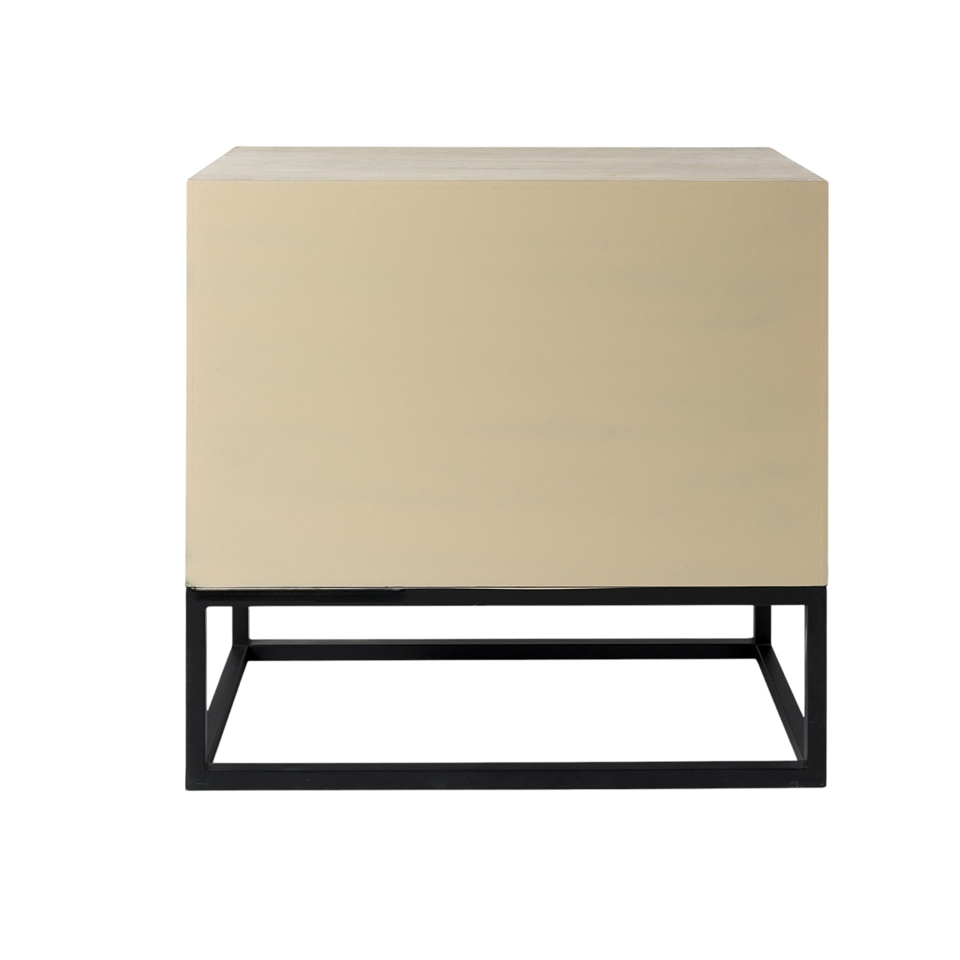 32" Natural Solid Wood Two Drawer Sideboard-4