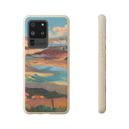 Biodegradable Phone Case with 'Fall Sky' Landscape Original Artwork by Barbara Cleary-3