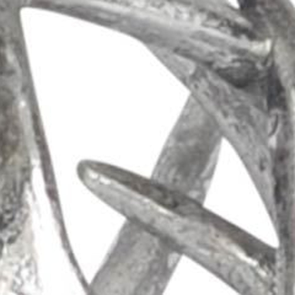 7" Silver Metal Tabletop Sculpture-3